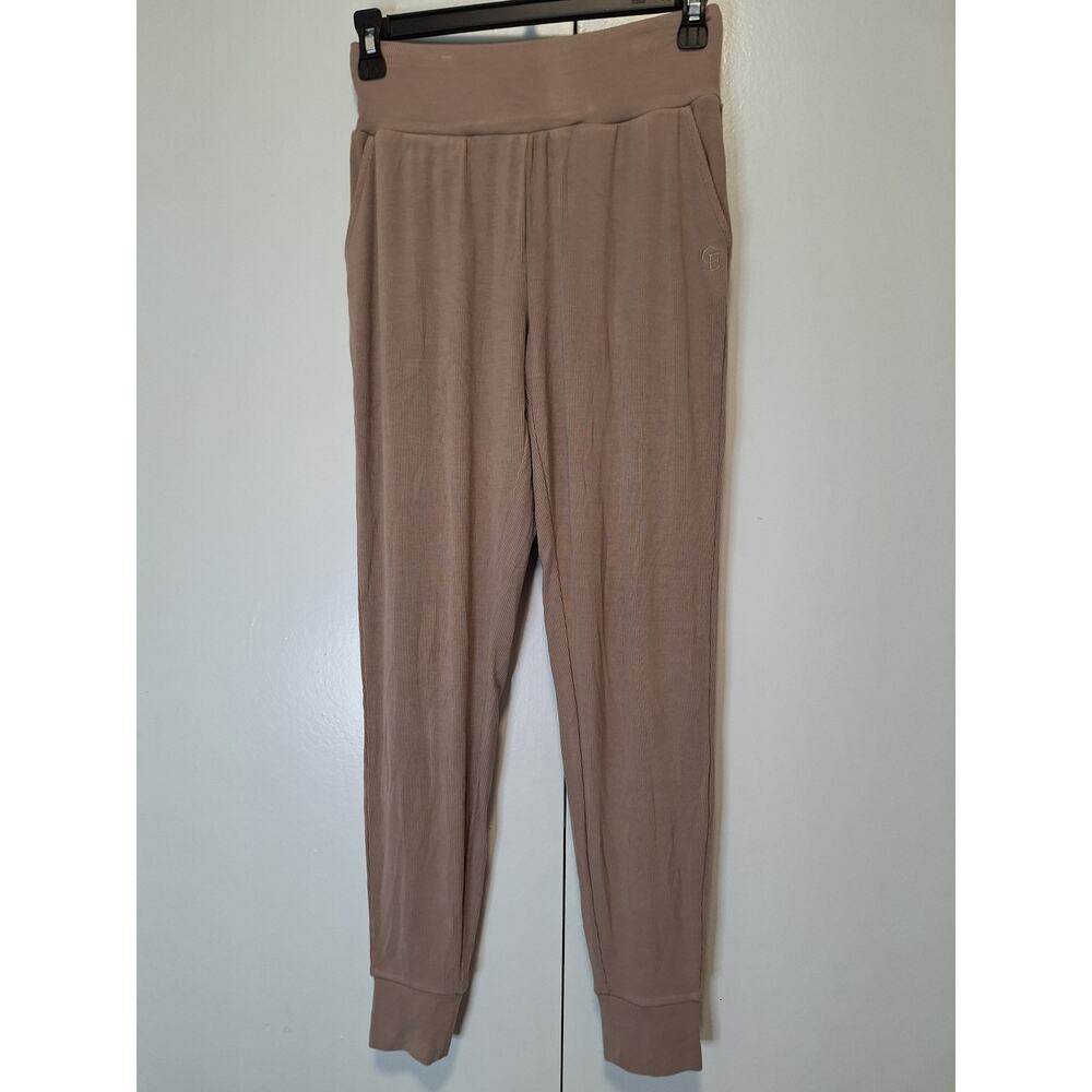 Cozy Earth Bamboo Ribbed Knit Jogger Suede Brown Size XS